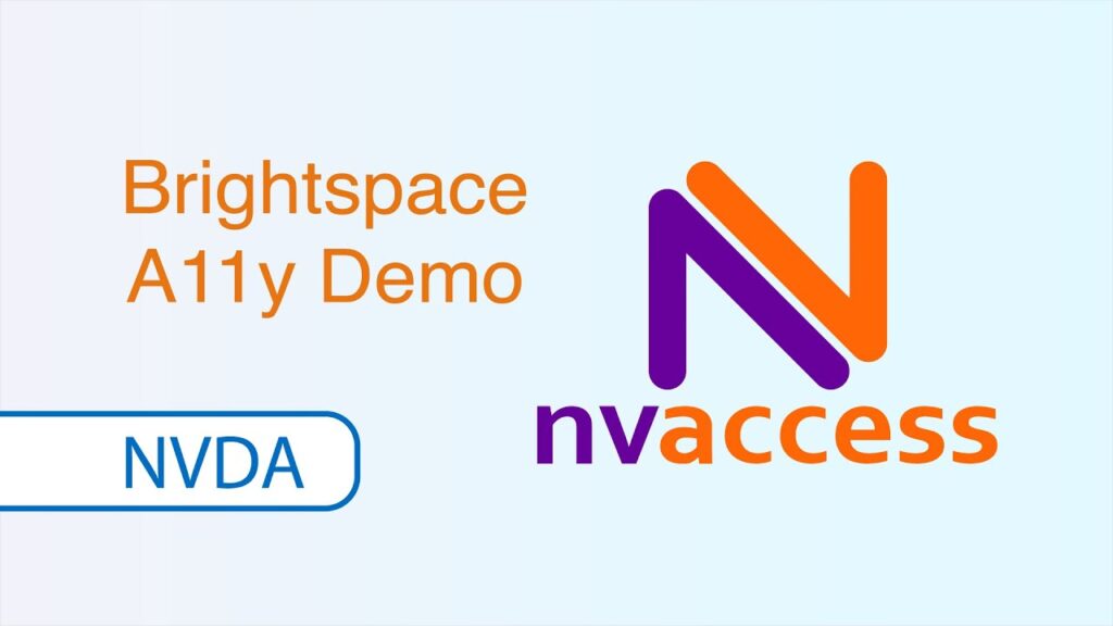 NVDA Brightspace A11y Demo